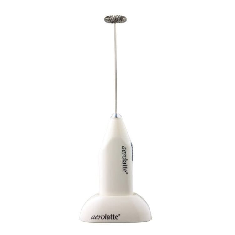 White Aerolatte Milk Frother with Stand