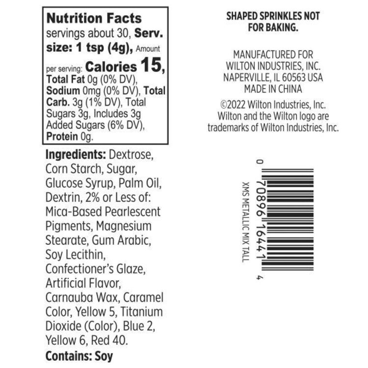 Wilton Holiday Metallics Sprinkle Mix
