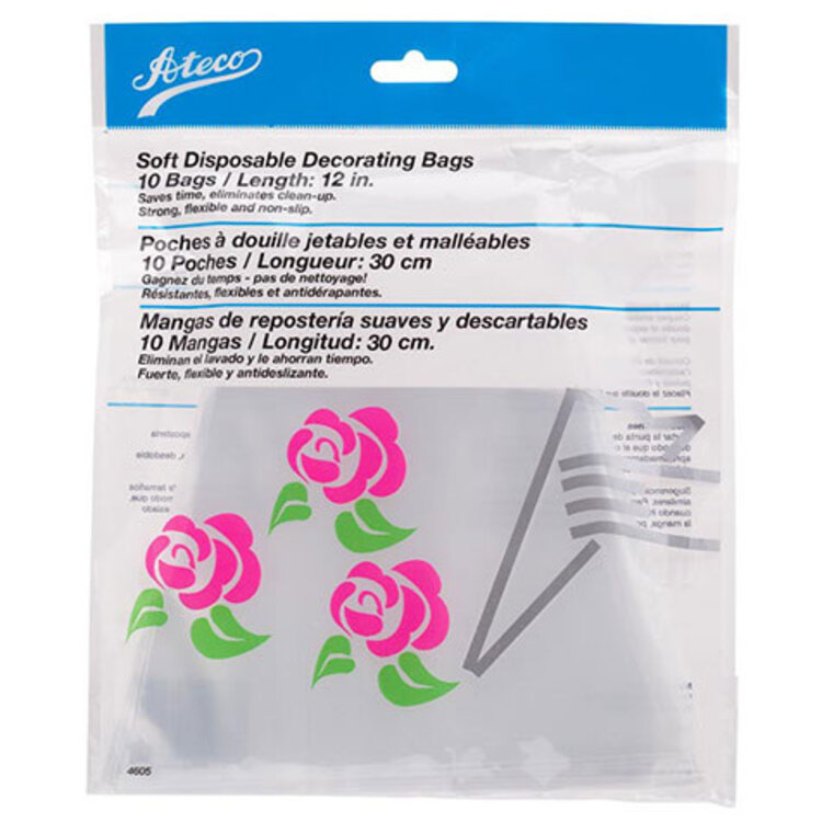 12" Soft Disposable Icing Bags, set of 10