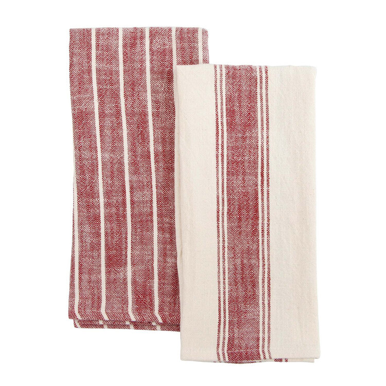 Firenze Wine Red Dishtowels, set of 2