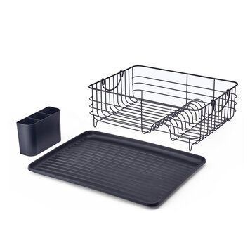 Charcoal Compact Dish Rack