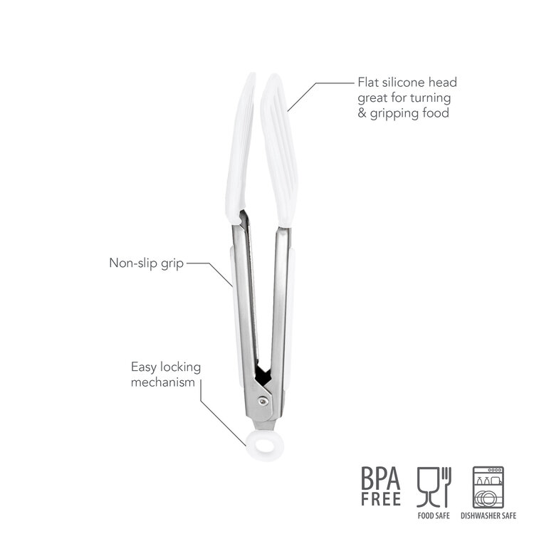 Tovolo White Turner Tongs