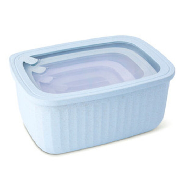 Cloud Blue Wheat Fiber Storage Bowls, set of 4