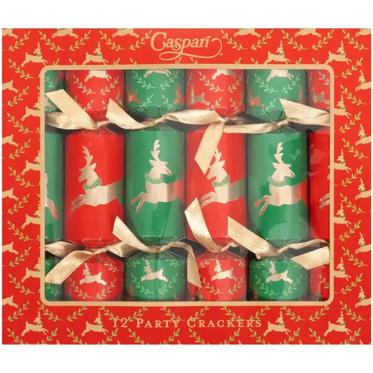 Reindeer Mini Crackers, set of 12