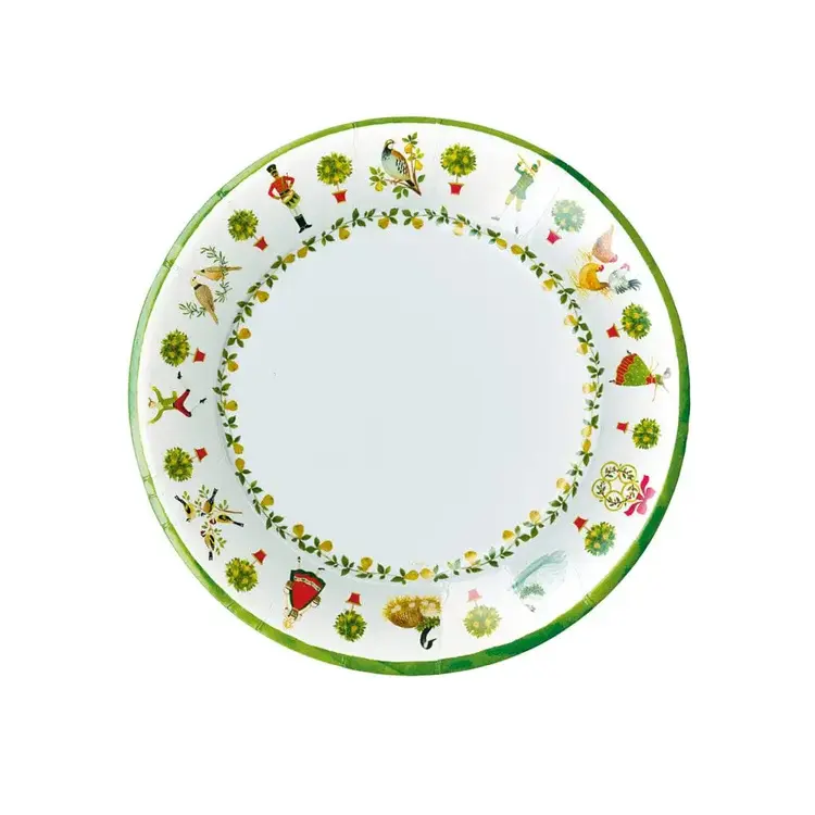 Twelfth Day Paper Dessert Plates, set of 8
