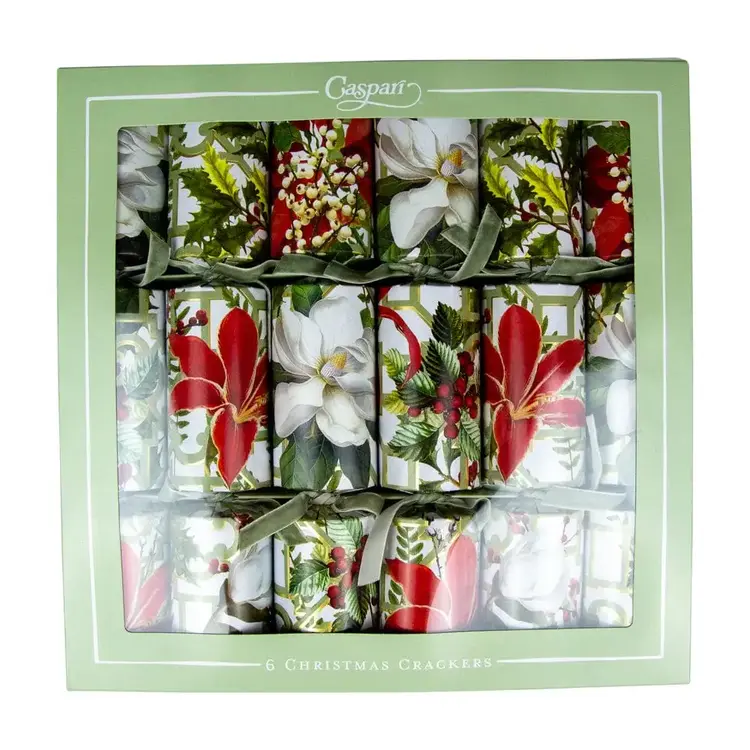 Christmas Garden Holiday Crackers, set of 6