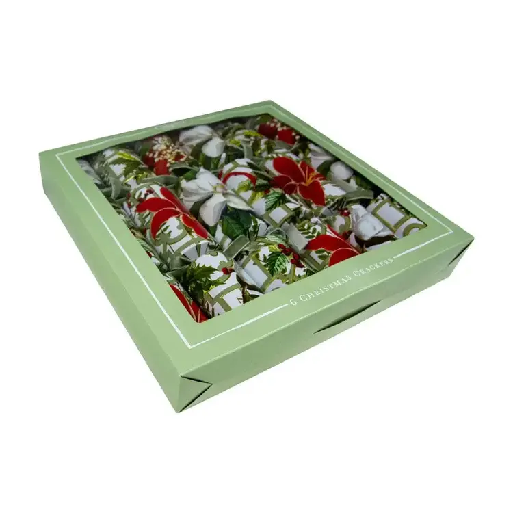 Christmas Garden Holiday Crackers, set of 6