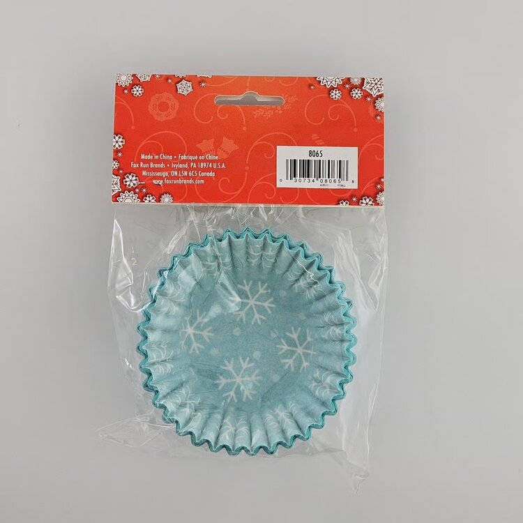 Blue Snowflakes Baking Cups