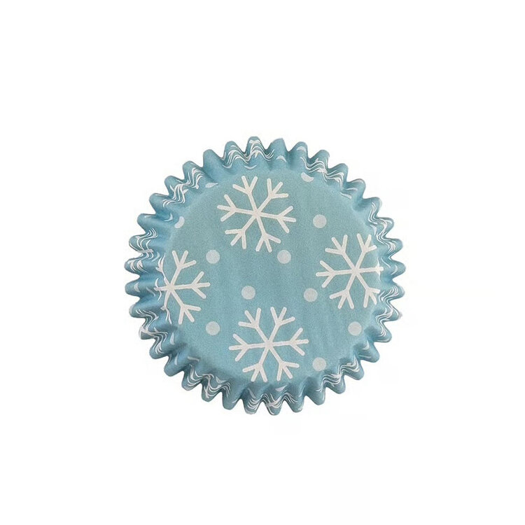 Blue Snowflakes Baking Cups