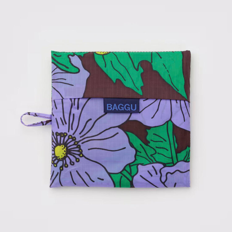 Baggu Maroon Poppy Big Baggu Large Reusable Tote Bag
