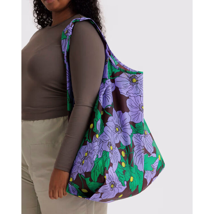 Baggu Maroon Poppy Big Baggu Large Reusable Tote Bag