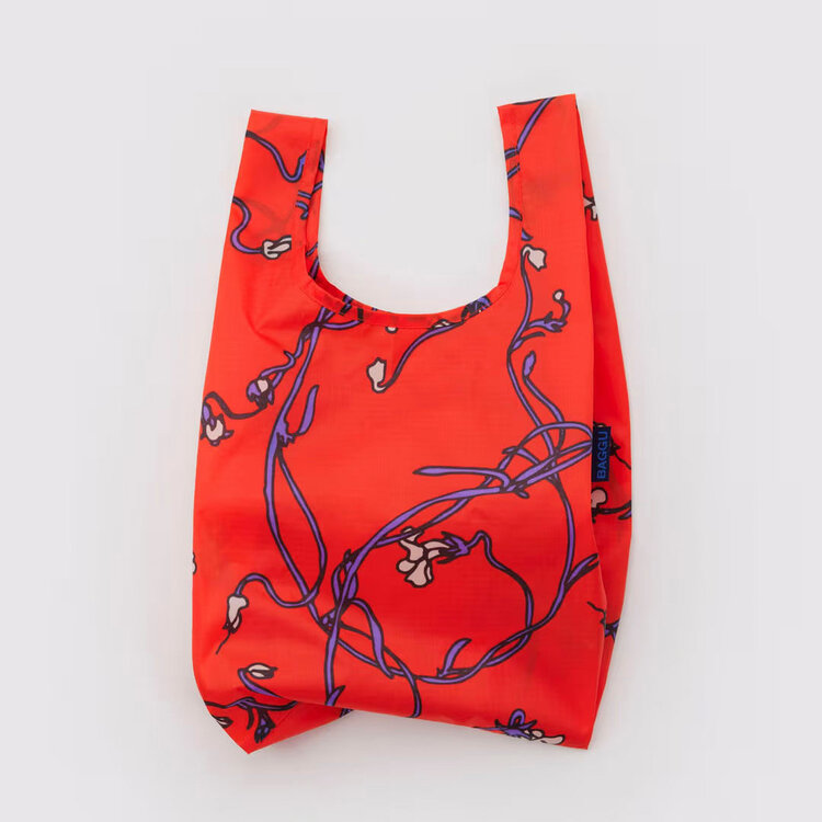 Baggu Red Snapdragon Baby Baggu Small Reusable Tote Bag