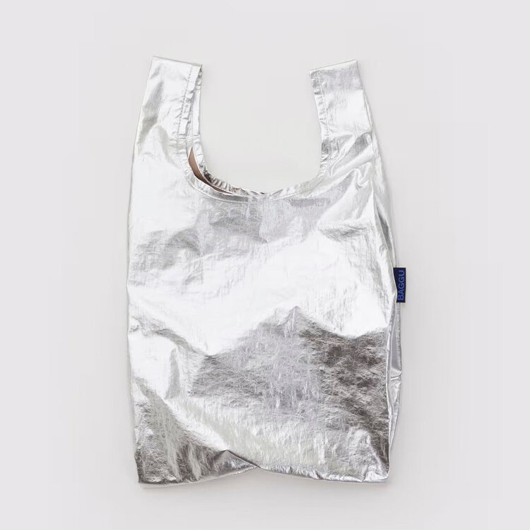 Baggu Chrome Metallic Baby Baggu Small Reusable Tote Bag