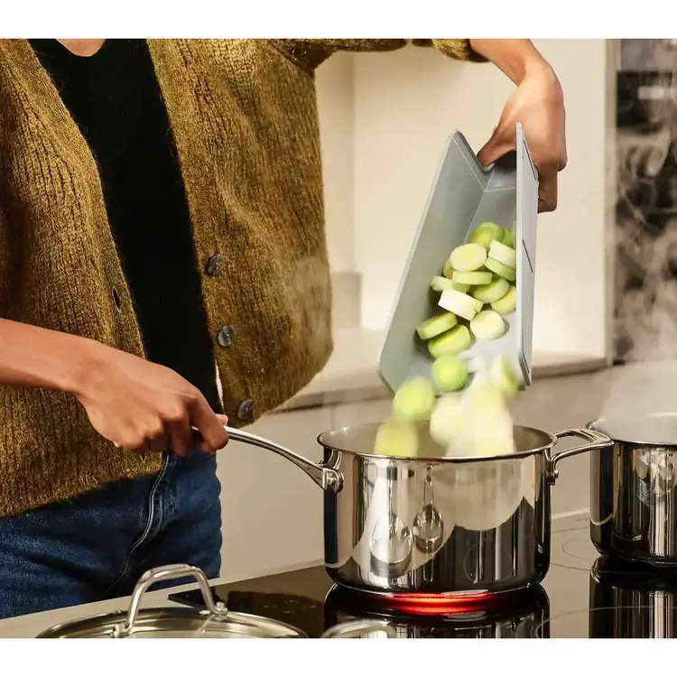 Large Pale Blue Chop 2 Pot Cutting Board