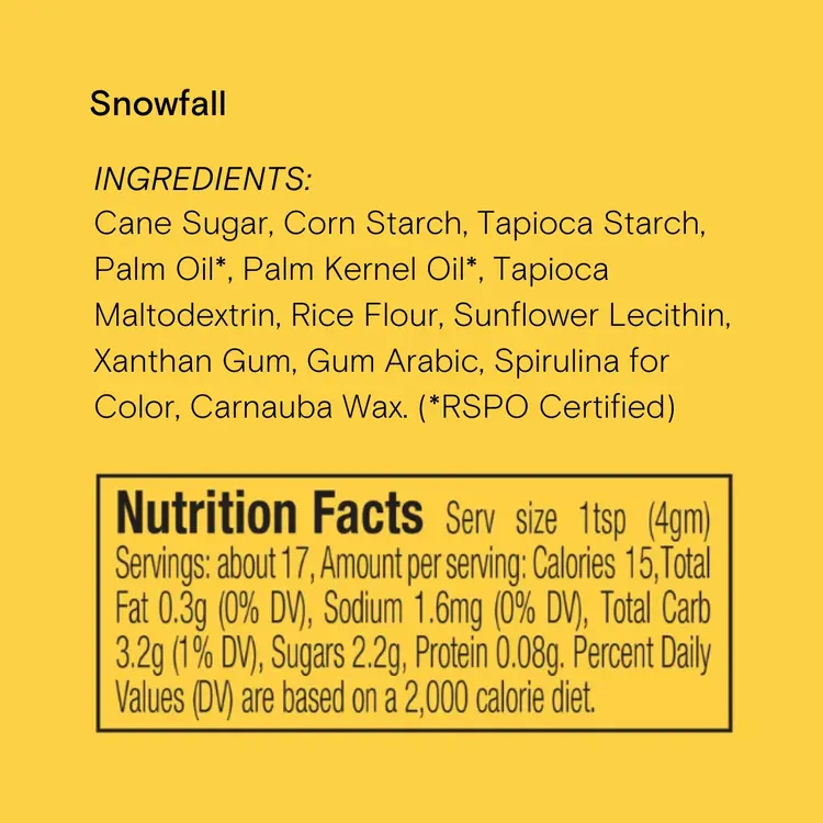 Supernatural 3oz Snowfall Mix Dye-Free Sprinkles