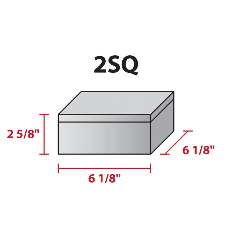 6 1/8" x 2 5/8" Square Gold Cookie Tin