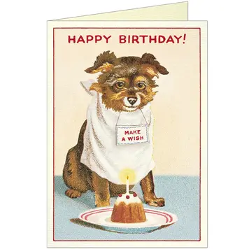 Puppy Birthday Wish Greeting Card