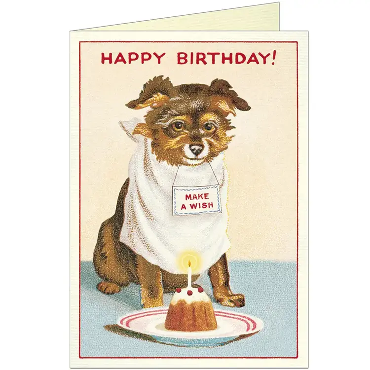 Puppy Birthday Wish Greeting Card