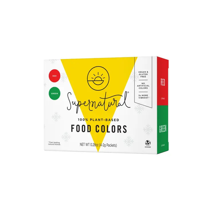 Supernatural Holiday Natural Food Color Kit, set of 4