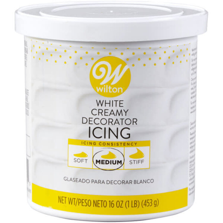 Wilton 16oz Medium Consistency White Buttercream Icing