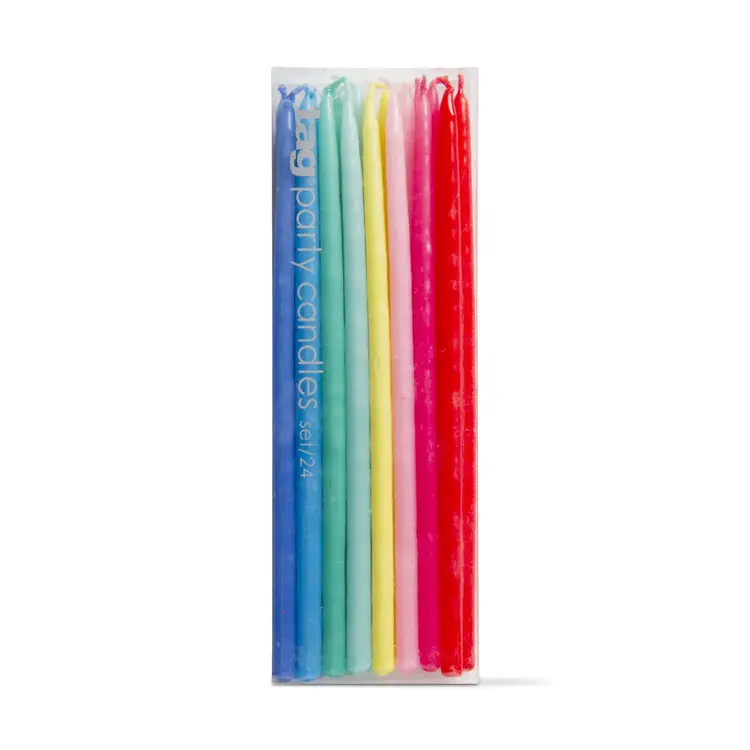 Colorful Mini Taper Candles, set of 24