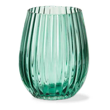 18oz Green Stemless Glass