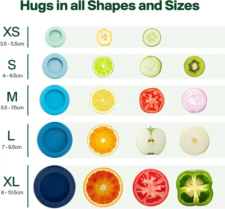 Sage Green Food Huggers, set of 5