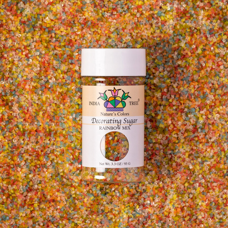 Natural Rainbow Mix Sanding Sugar, 3.3 oz