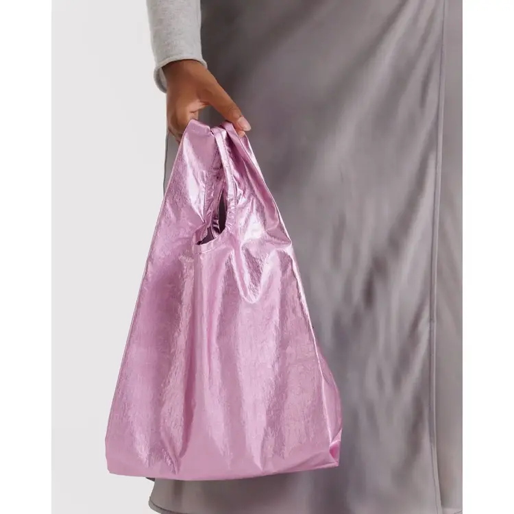 Baggu Metallic Blush Baby Baggu Small Reusable Tote Bag