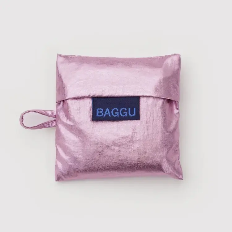 Baggu Metallic Blush Baby Baggu Small Reusable Tote Bag