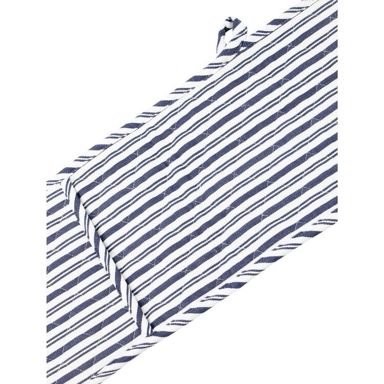 Blue Striped Double Oven Mitt