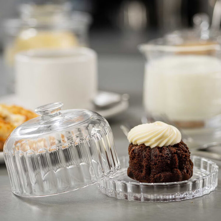 Glass Dessert Dish & Lid