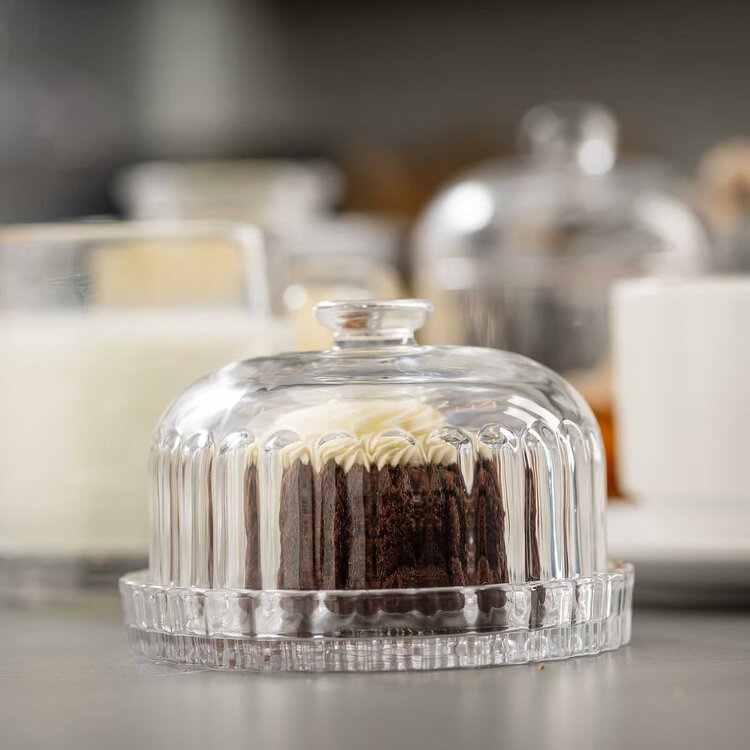 Glass Dessert Dish & Lid