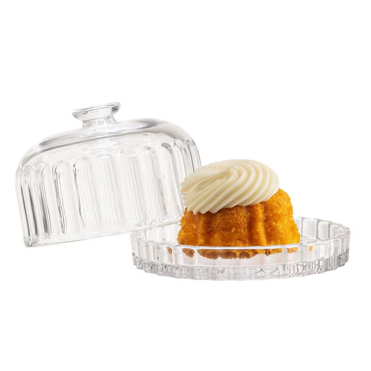 Glass Dessert Dish & Lid