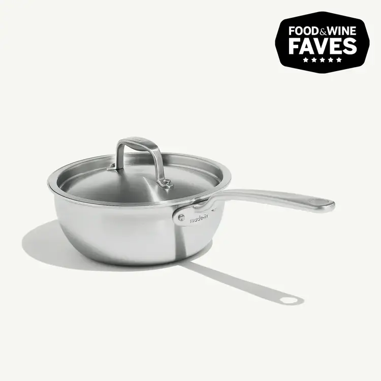 Made In Made In 2 quart 5-ply Stainless Steel Saucier Pan