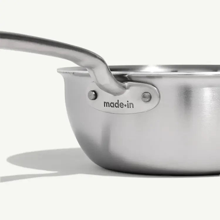 Made In Made In 2 quart 5-ply Stainless Steel Saucier Pan