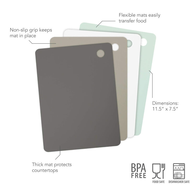 Tovolo Tovolo 11x15" Grey Cutting Mats, set of 4