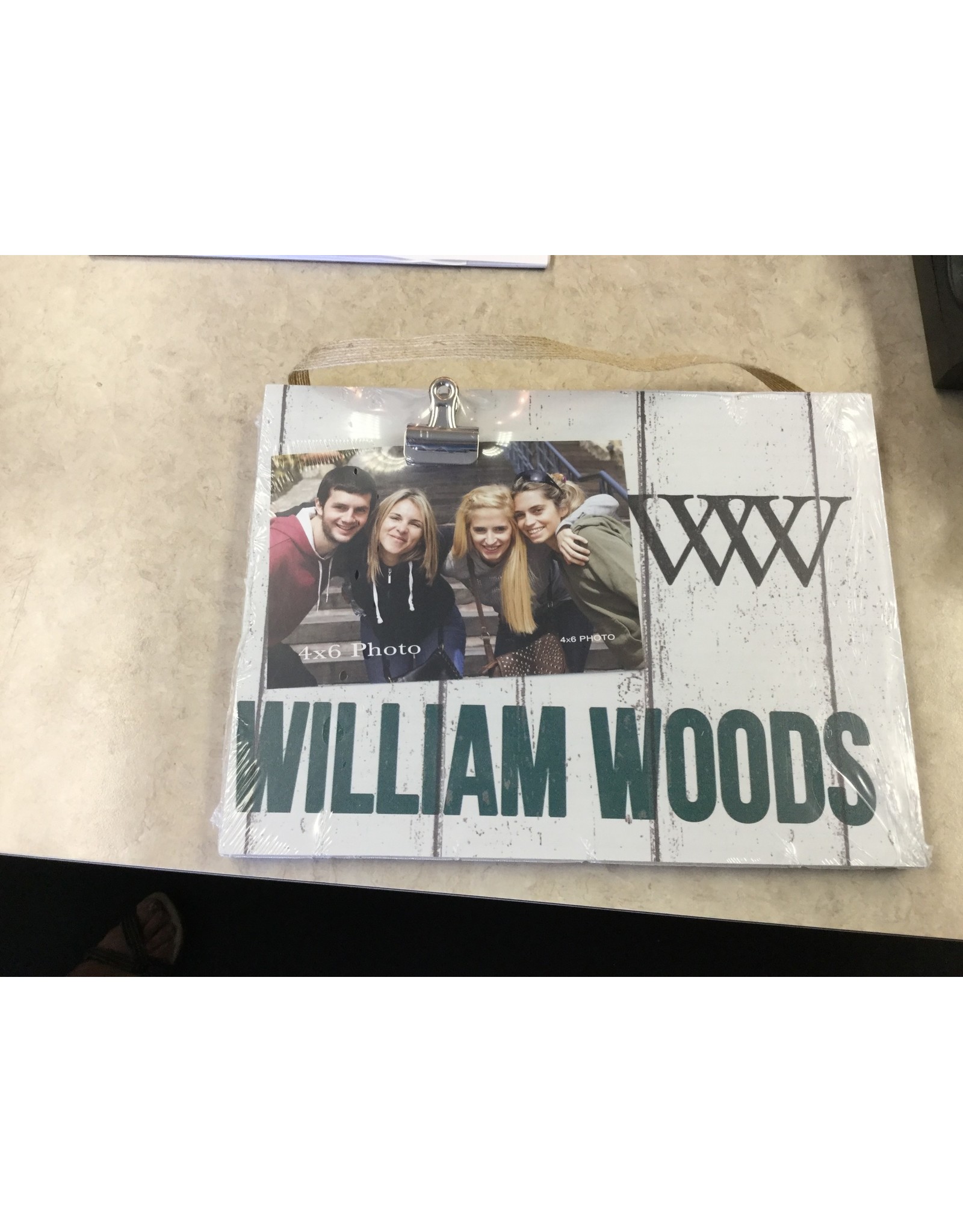 Clip it weathered William Woods picture frame