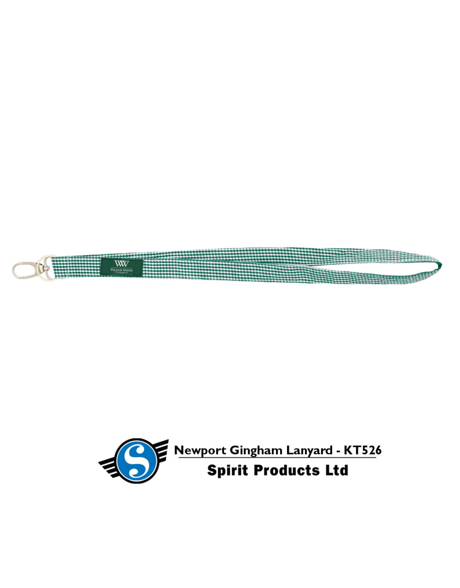 Newport Gingham Lanyard Dk. Green