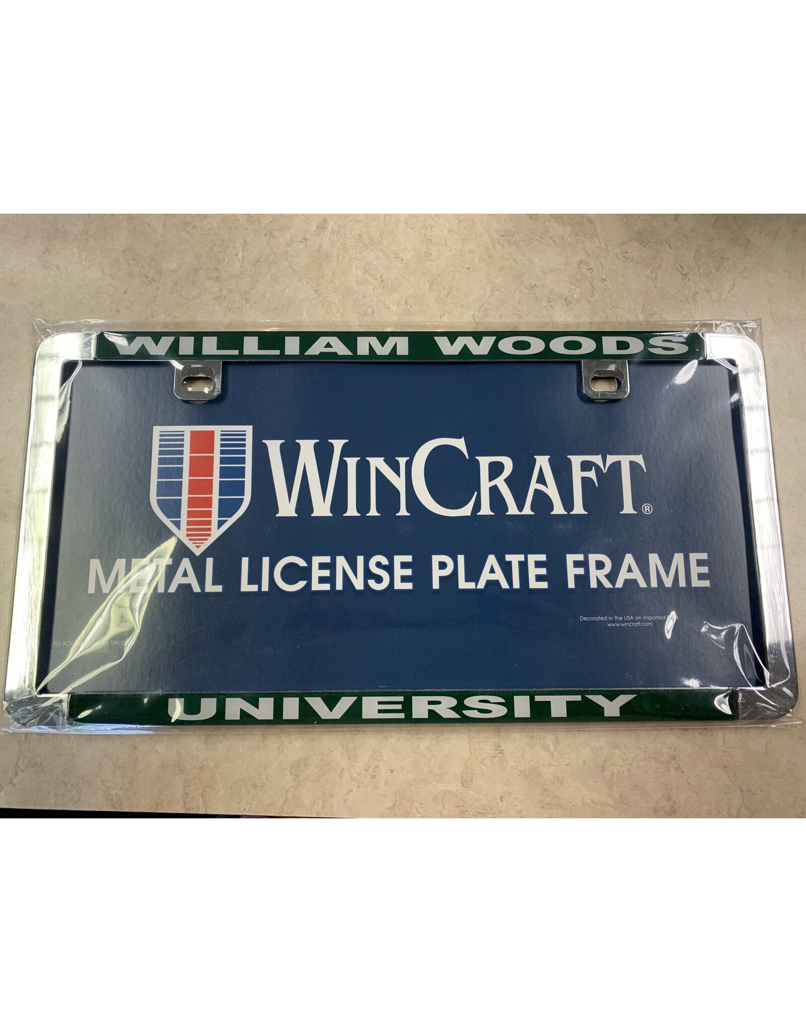 William Woods University license plate frame (split)