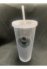 WWU Owl logo iridescent cup with lid & straw