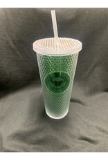 WWU Owl logo iridescent cup with lid & straw