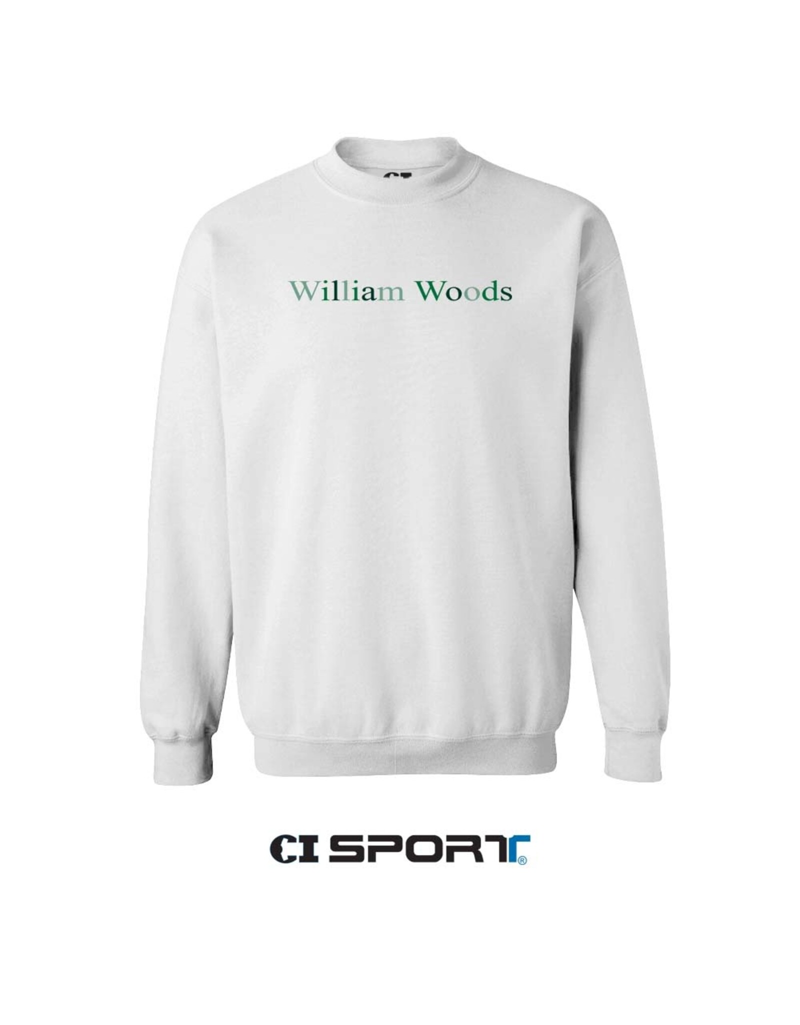 2023 CI Sport William Woods crew-multi color green font