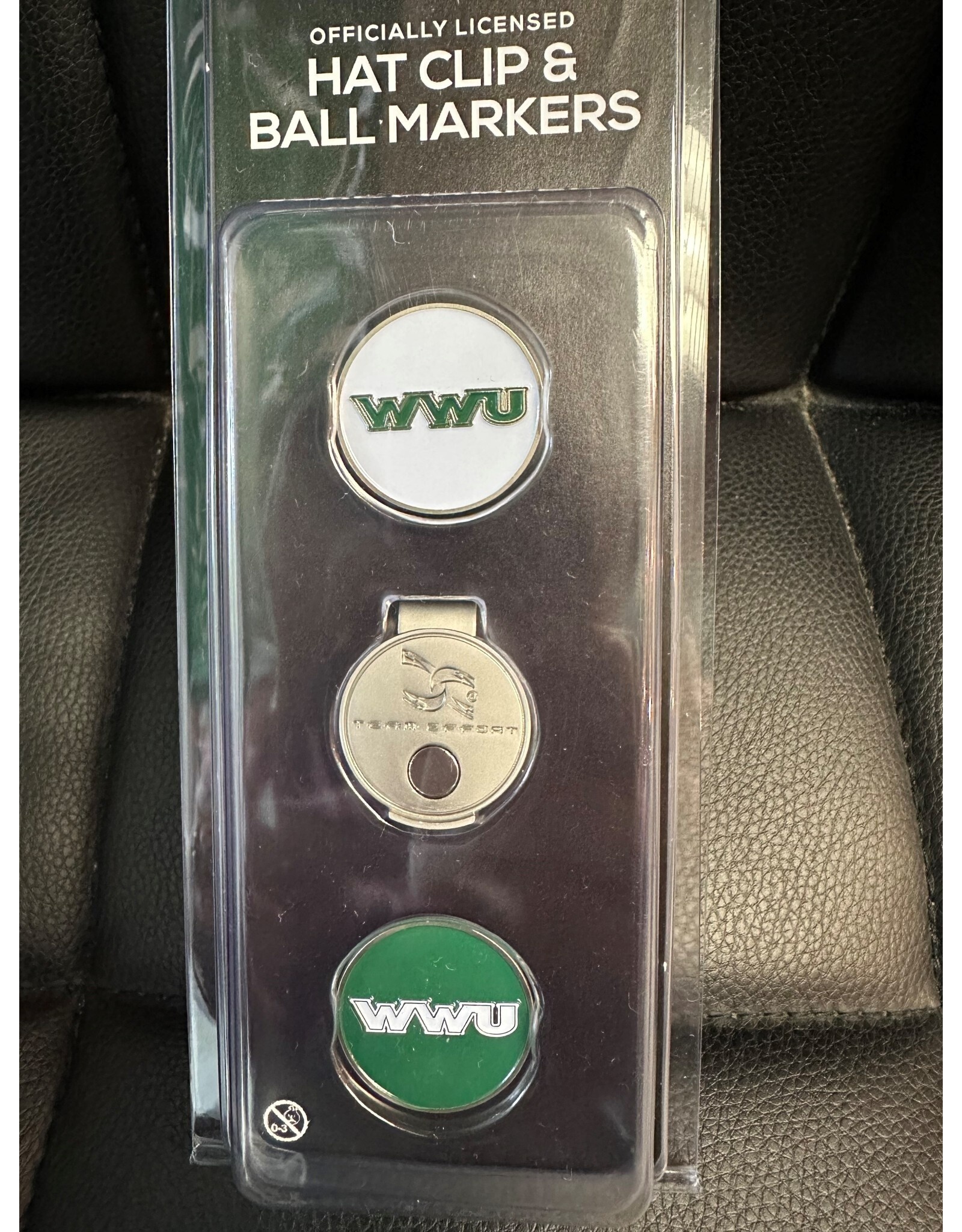 Golf hat clip w/ ball markers