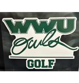 2024 WWU owls golf decal
