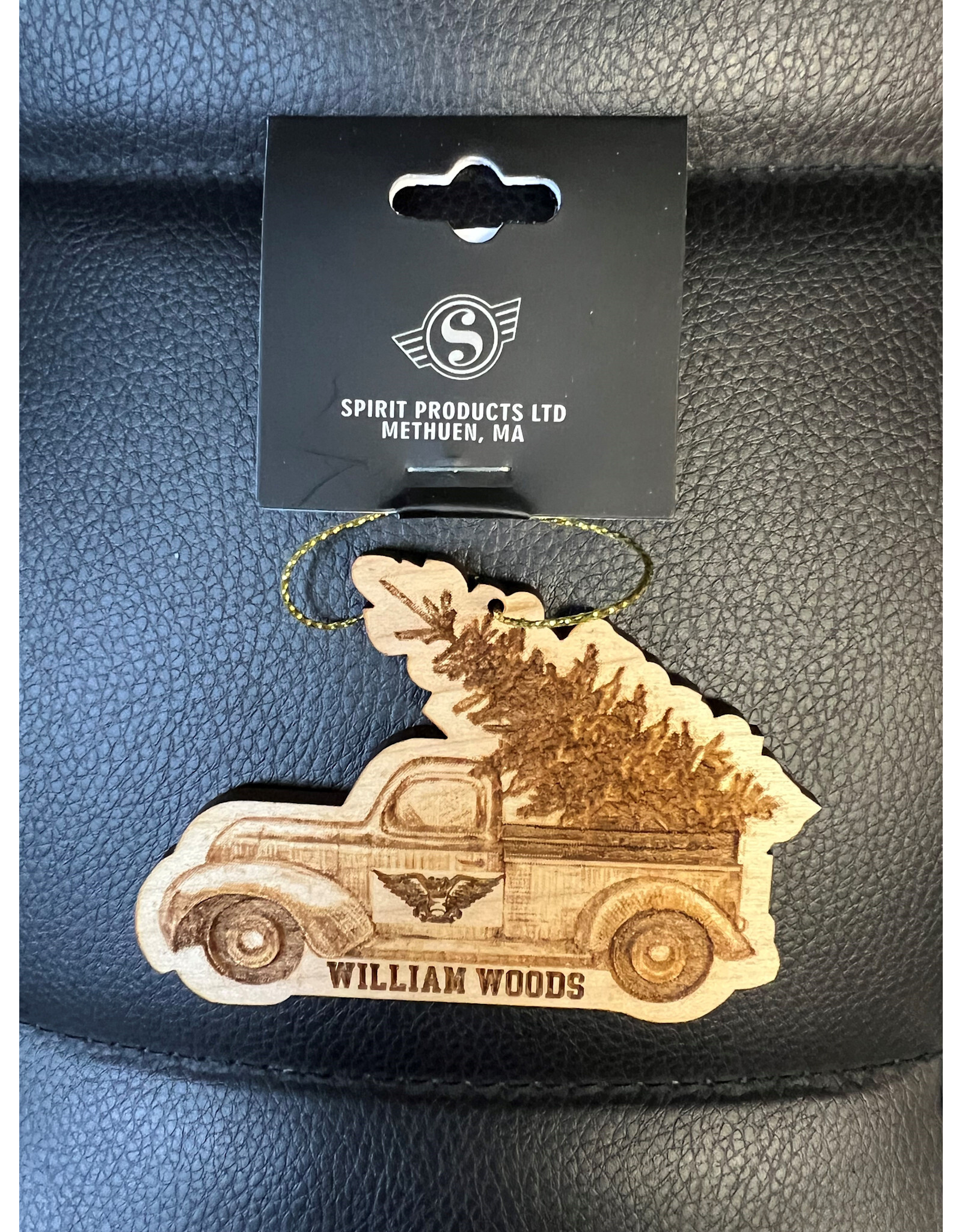 Spirit Products William Woods Wooden Truck Ornament