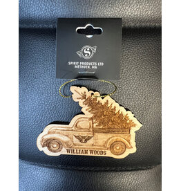 Spirit Products William Woods Wooden Truck Ornament