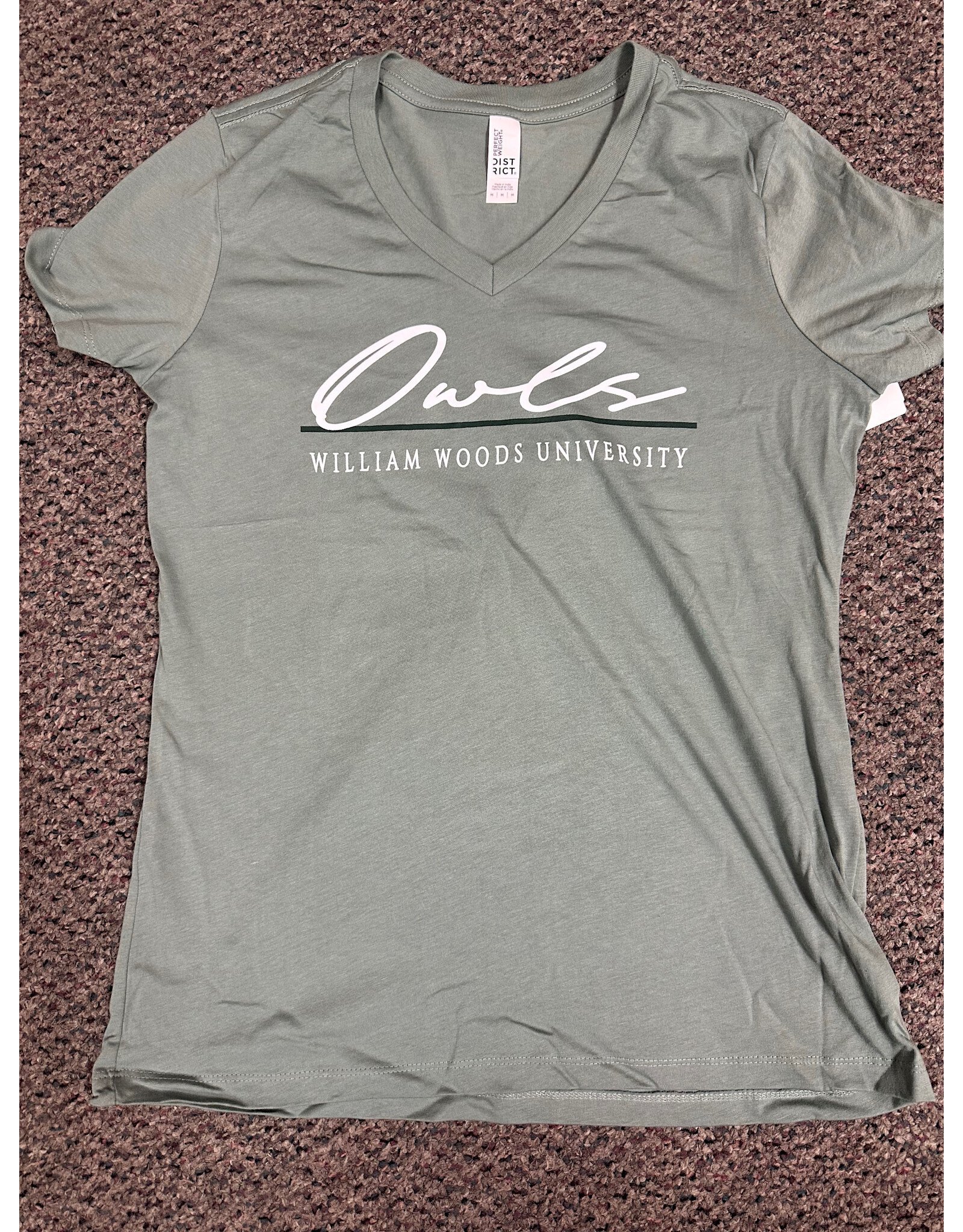 2025 Owls WWU ladies v-neck t-shirt