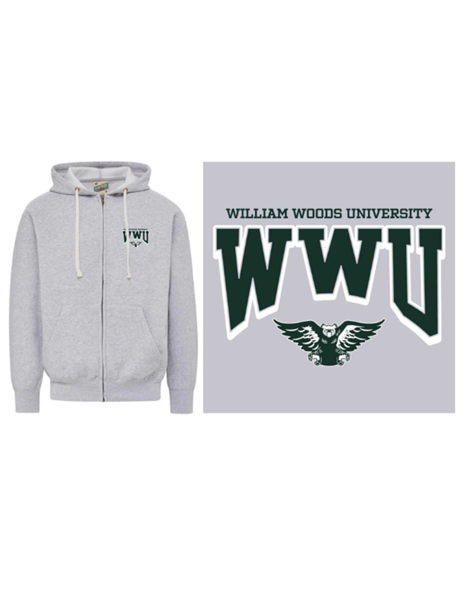 2025 WWU Fleece full zip hoodie