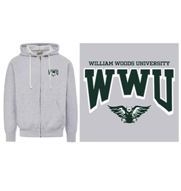 2025 WWU Fleece full zip hoodie